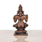 Copper Seated Dhanvantari Statue - Lord of Ayurveda Idol for Home Temple and Healing Decor and Pooja (Height 3.5 Inch)