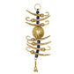 Metal Nimbu Mirchi Nazar Battu Evil Eye Protector Hanging with Evil Eye for Cars,Homes & Offices Golden (Height 8 Inch)