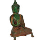 Brass Lord Buddha Idol Statue Sculpture Gift Item Green Height 9 Inches