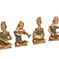 Brass Musicians Band Ladies in Brass Showpiece for Home and Office Decor (Set of 4) (Height : 4 inch)