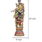 AONA Brass Krishna Idol Krishna Idol Statue Idol Use Multicolour Stone Home Decor Height 29 inches