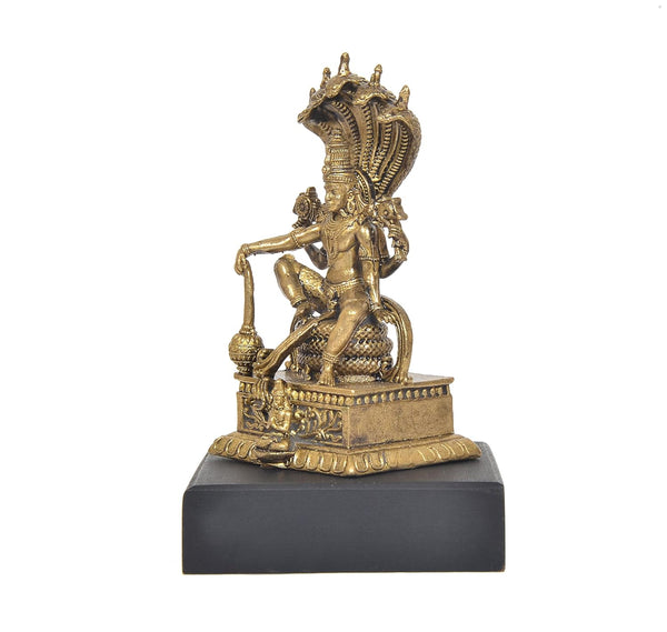 Panchaloha Vishnu Idol Under Sheshnaag Statue (Height:3.5 Inch) Study Setting
