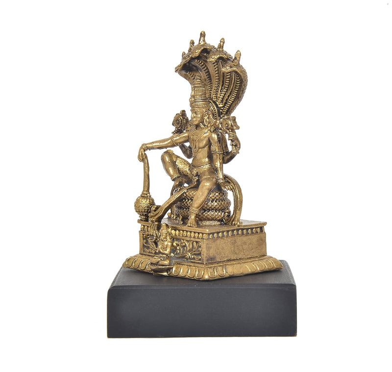 Panchaloha Vishnu Idol Under Sheshnaag Statue (Height:3.5 Inch)
