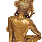 Brass Metal Seated Dev Indra Statue Idol Height : 14.5 Inches