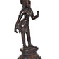 Brass Standing Apsara Statue Apsara Idol for Home Temple, Spiritual Decor, and Gifts (Height: 11 Inch)