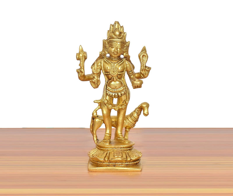 Brass Lord Shri Kaal Batuk Bhairava Idol (Height 5.5 Inch)