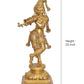 Brass Krishna Playing Flute Idol Statue Sculpture for Home Mandir Pooja Decor Temple Gift (Height 23 inch)