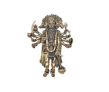 Brass Panchmukhi Hanuman standing idol, ten-armed, 4 in (full front figure)