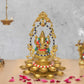 Brass Ganesh Diya with 21 Oil Lamp Showpiece (Height 12 Inch)