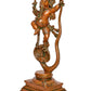 Brass Lord Ganesha Dancing on Serpent Shesha - Hindu Deity Idol for Puja and Gifts (Height 27 Inch)