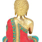 12 Inch Big Buddha Brass Statue Buddhism Life Sign Ashirwad Position Sitting Sculpture Ashirwad Feng Shui Idol Figurine Diwali Gifts Home Decor