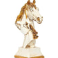 White Polyresin Horse Head for Home Decor Office (Height: 10.5 Inch)