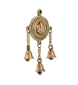 Ganesh pendant-style hanging bells—round medallion with elephant deity and three bells