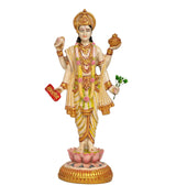 Resin Lord Dhanvantari Statue for Pooja Room | Dhanvantari Idol for Home Temple | Hindu God Statue for Spiritual & Home Décor (Height:8 Inches)