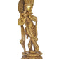 Brass Lord Krishna Idol Statue Sculpture for Home Office Temple Pooja Mandir Decor Gift Showpiece, (Height 11 Inch)