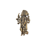 Brass Panchmukhi Hanuman idol, ten-armed, 4 in (rear side view)