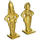 Lord Vitthal Rukmini Idols Brass Statue for Home, Best for Gift (5.25 Inch, Gold)