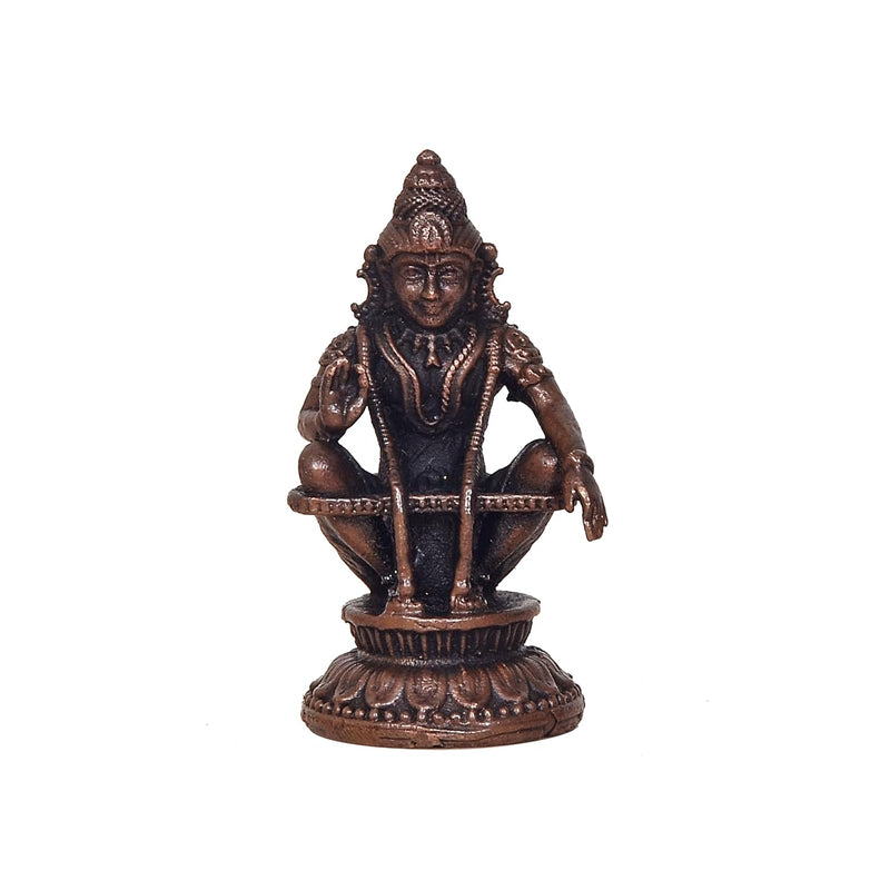Copper Ayyappan Statue (Height 2 Inch)
