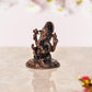 Copper Lord Ganesha Ganpati Idol Vinayak Religious Statue Copper Murti Multicolor (Height 2 Inch)