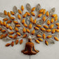 Metal Wall Decor/Wall Mounted Muksha Tree of Buddha with LED Light, 32 inches X 33 inches X 3 inches