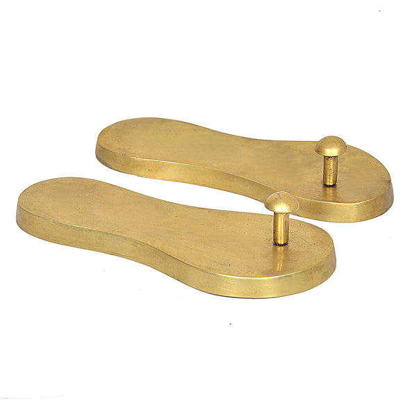 Charan Paduka | Khadau Pooja | Brass Height 10 inch Study Setting