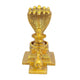 Brass Shiv Ling/Shiva Linga with Nandi (Gold, Height 4.6 Inch)