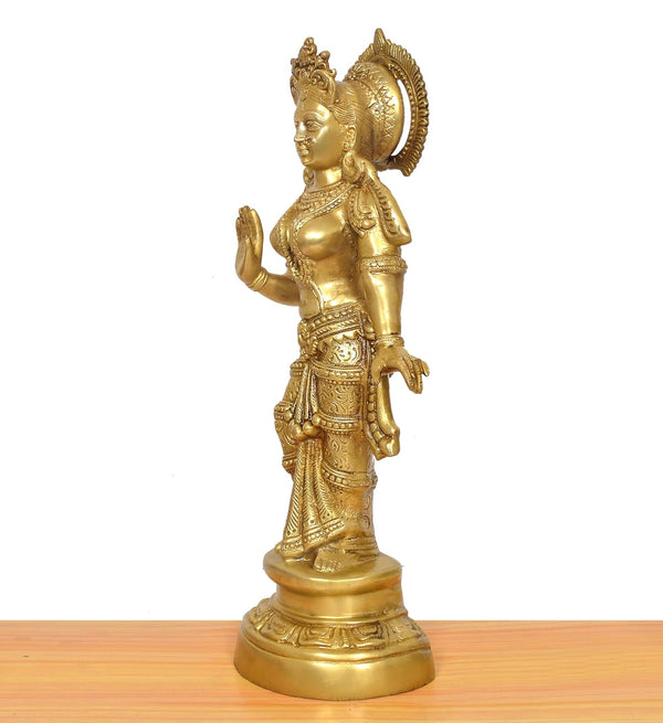Brass Radha Murti Idol (Height: 22 Inch) Study Setting