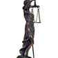 Resin Lady Justice Holding Scale and Sword Murti Figurine Sculpture Office Home Court (Height 7.5 Inch)