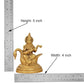 Brass Maa Goddess Saraswati Seated on Hans Idol (Height 5 Inch)