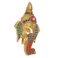 Brass Ganesha Head Wall Hanging (Height 7 Inch)