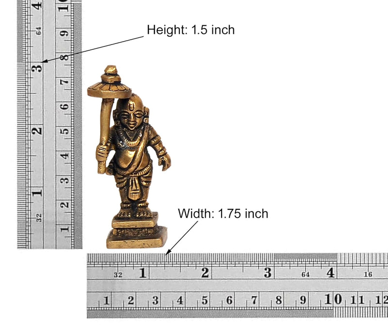 Brass Vishnu Dashavatara Ten Avatars of Vishnu for Home Temple Office Mandir, (Height: 3 Inch)