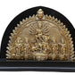 Goddess Ekchala durga Partima Brass Statue with Wood Base Wall Sculpture Wall Hanging Height 8 inches