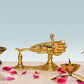 Brass Peacock Aarti Diya Oil Lamp Decorative Puja Home Temple lamp Aarti, Diwali Gifts Home Height: 5 inch