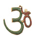 Brass OM Wall Hanging Sculpture (Height: 6 Inch) Multicolor