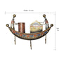 Iron Boat Multicolour Iron Key Holder and Pen Stand Wall Hanging for Home Decor (Height 9 Inch)