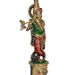 Home Decor Brass Krishna with Flute Idol Krishna (Multicolour, Height 15 Inch)