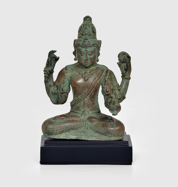 Brass Lord Vishnu Statue - Hindu God Vishnu Bhagawan - Spiritual Home Decor and Divine Gift (Height 7 Inch)