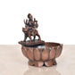 Copper Durga Urli Bowl for Floating Flowers Laxmi Urli for Diwali Pooja Gift Decoration Showpiece (Height 3 Inch)