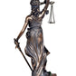 Resin Lady Justice Holding Scale and Sword Murti Figurine Sculpture Office Home Court (Height 7.5 Inch)