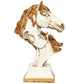 White Polyresin Horse Head for Home Decor Office (Height: 10.5 Inch)