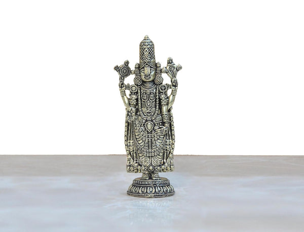 Bronze Lord Tirupati Bala Ji Idol Statue for Home Temple Office Figurine Showpiece (Height 4 Inch)