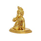 Brass Lord Laddu Gopal Bal Krishna Idol Statue | Pooja Home Decor Mandir |(Height 3.5 Inch)