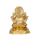 Brass Lord Ganesha Ganpati Idol Vinayak Religious Statue for Home Pooja Mandir (Height 4.5 Inch)