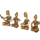 Brass Musicians Band Ladies in Brass Showpiece for Home and Office Decor (Set of 4) (Height : 4 inch)