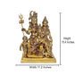 Brass Shiv Parivar Murti Idol Statue Sculpture | Multicolor | Home Décor | Height 15 Inches