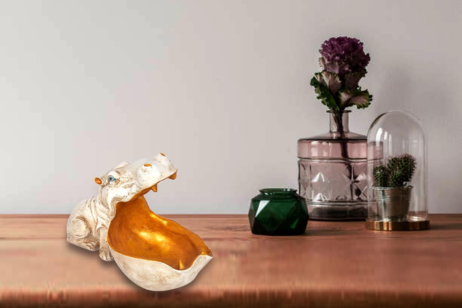 Resin Hippopotamus face Wine Holder/ Container (Height 9 Inches)