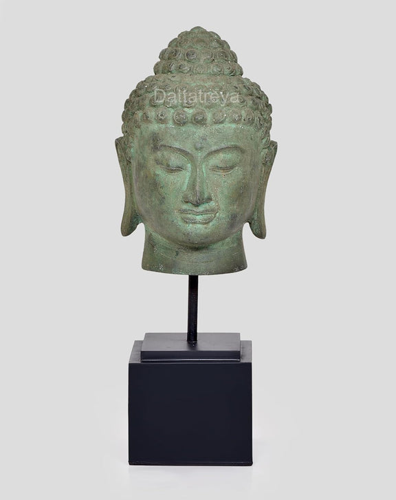 AONA Bronze Buddha Head on Stand Idol 
