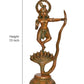 Brass Krishna Bhagwan Murti Dancing on Kaliya Naag - Religious Statue for Home Temple Pooja Decor (Height 13 Inch)