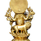 Brass Eight-Armed Lambodara-Brass Idol Lambodara- Ganesha-11 Inch