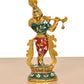 Metal Lord Krishna Sculpture (Height 8.5 Inch)